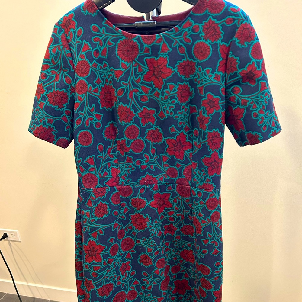 Jcrew floral shirt dress (lined)